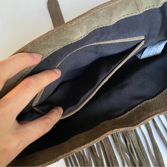 Zara brown suede fringe purse - Picture 2 of 11